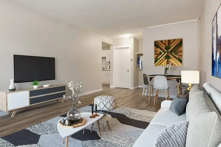 Bright living room at Aiva Manor