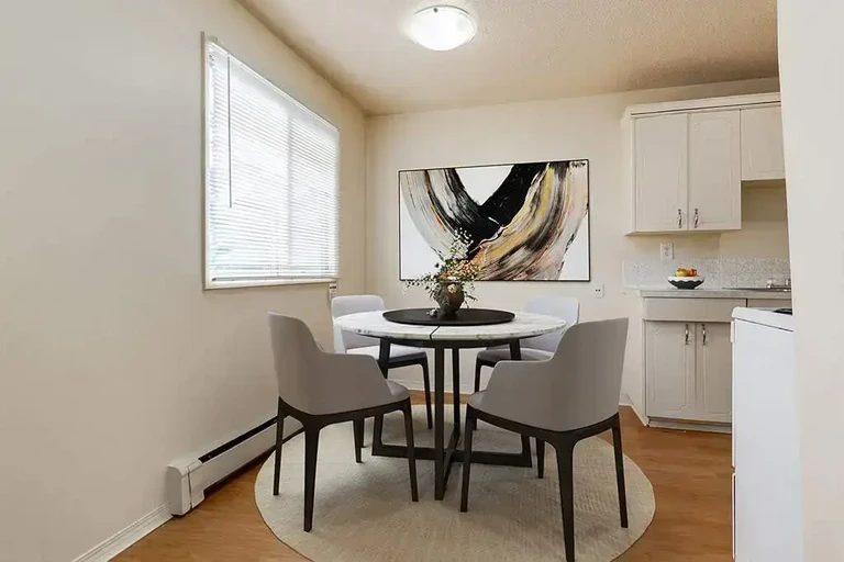 Cousy dining area at Allen Manor in Edmonton.