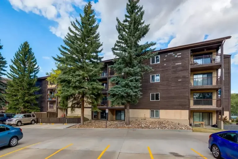 Convenient parking spaces at Cameron County in Edmonton.
