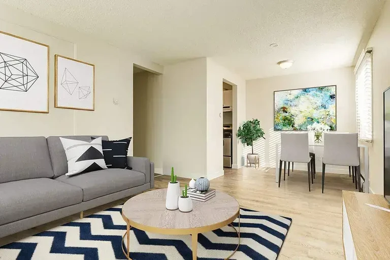 Open living room space at Cavendish Apartments in Edmonton.