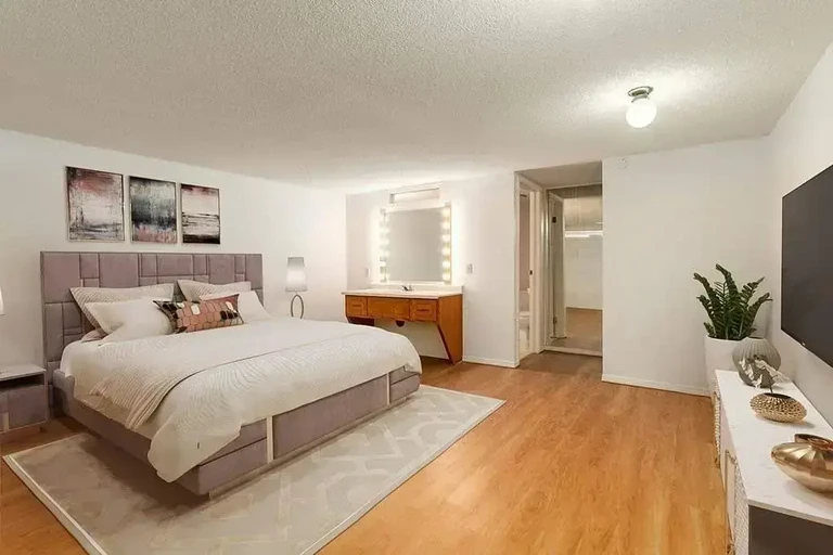 Comfortable size of bedrooms at Bel-Aire Apartments in Lethbridge.