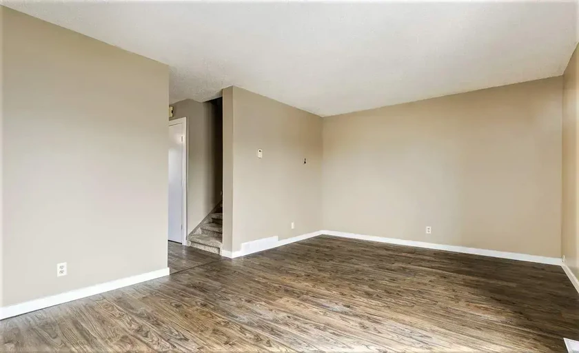 Inviting living room space at Blue Sage Townhouses in Moose Jaw.