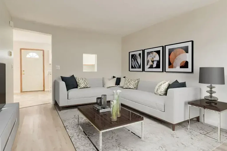 Inviting living room space at Kelloway Crescent Townhomes in Red Deer.