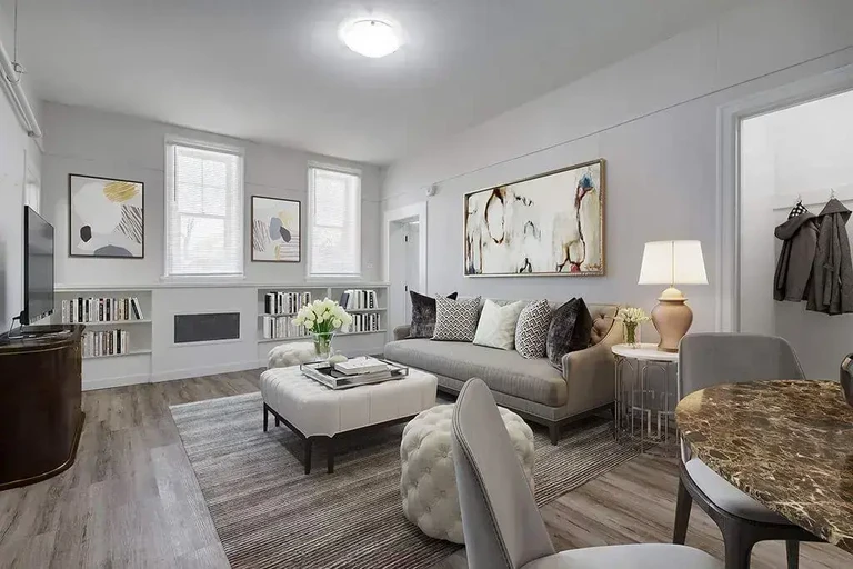 Living room filled with natural light at Linden Manor in Regina.