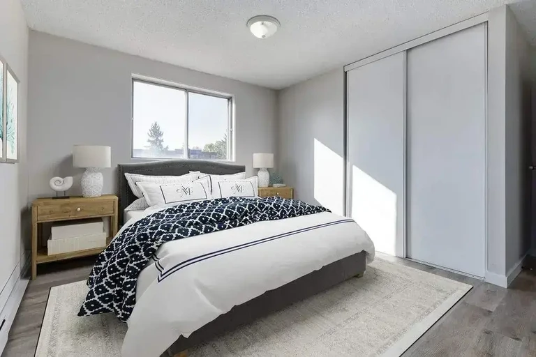 Good size bedrooms at Borden Place Apartments in Saskatoon.