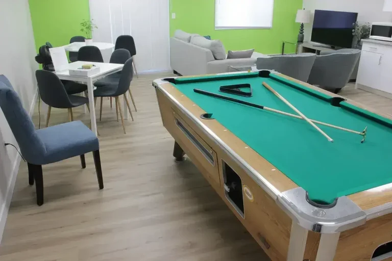 Recreation room at Amberwynd Apartments in Spruce Grove.