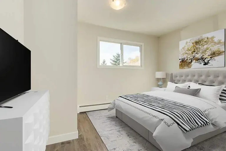 Good size bedroom at Dickson Apartments in Wetaskiwin.
