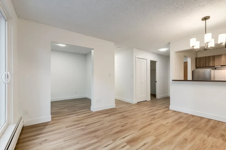 Open-concept apartments layout at Cedarvilla  Apartments in Calgary.