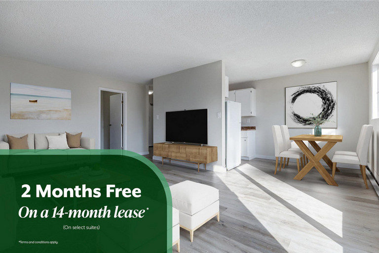 Special offer for apartments rent at Borden Place Apartments in Saskatoon.