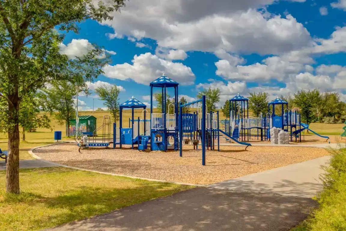 Playground at Cavell Ridge Townhomes in Edmonton.