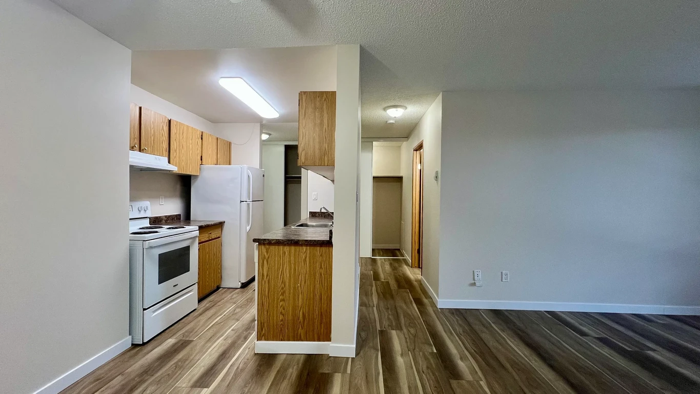 Open-concept kitchen at Cameron County in Edmonton.