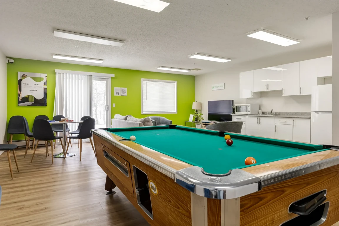 Recreation room at Amberwynd Apartments in Spruce Grove.