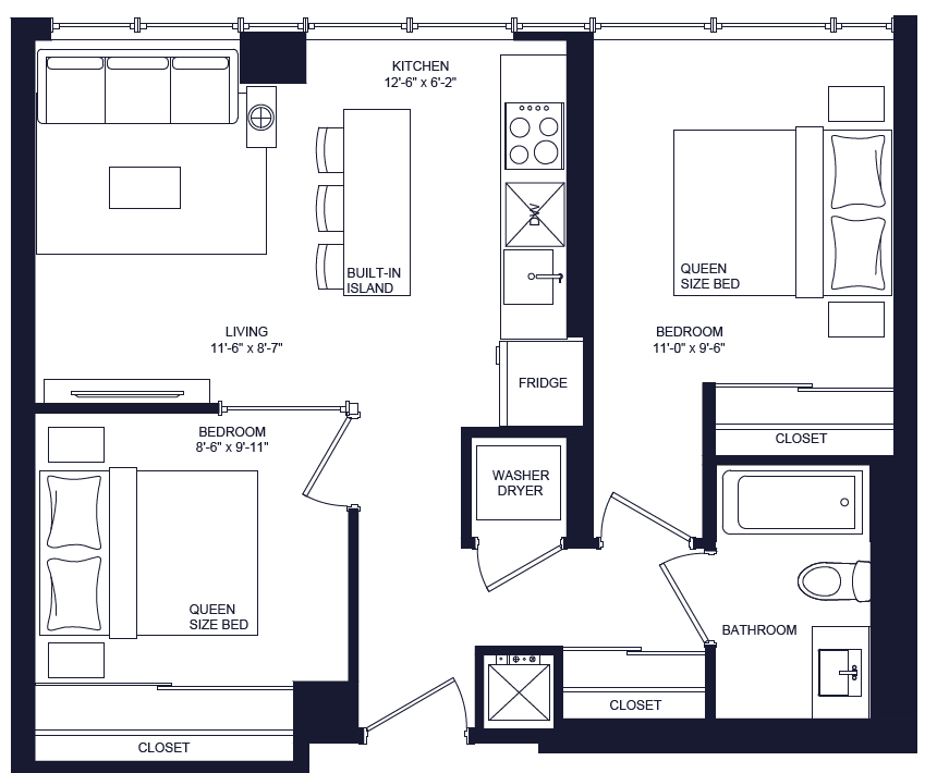 Residence Two 659 sqft