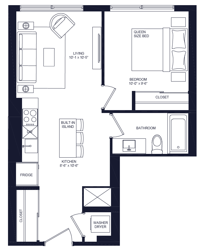 Residence One 530 sqft