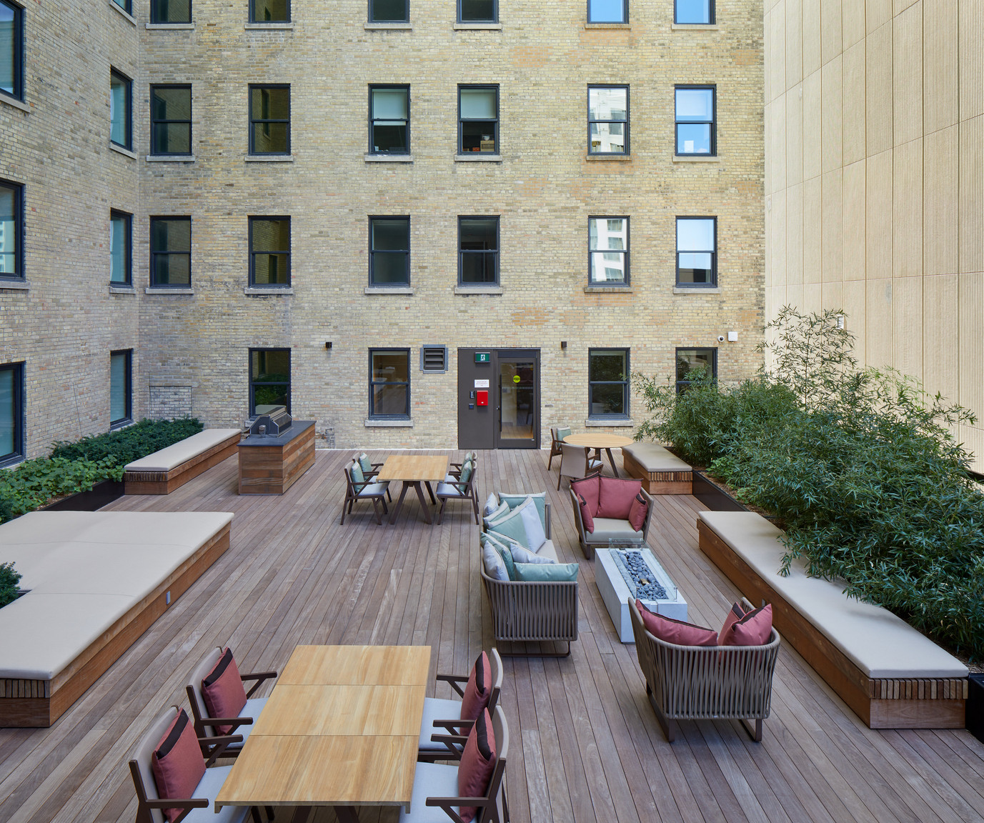 Private Resident Terrace with BBQ and Fireplace