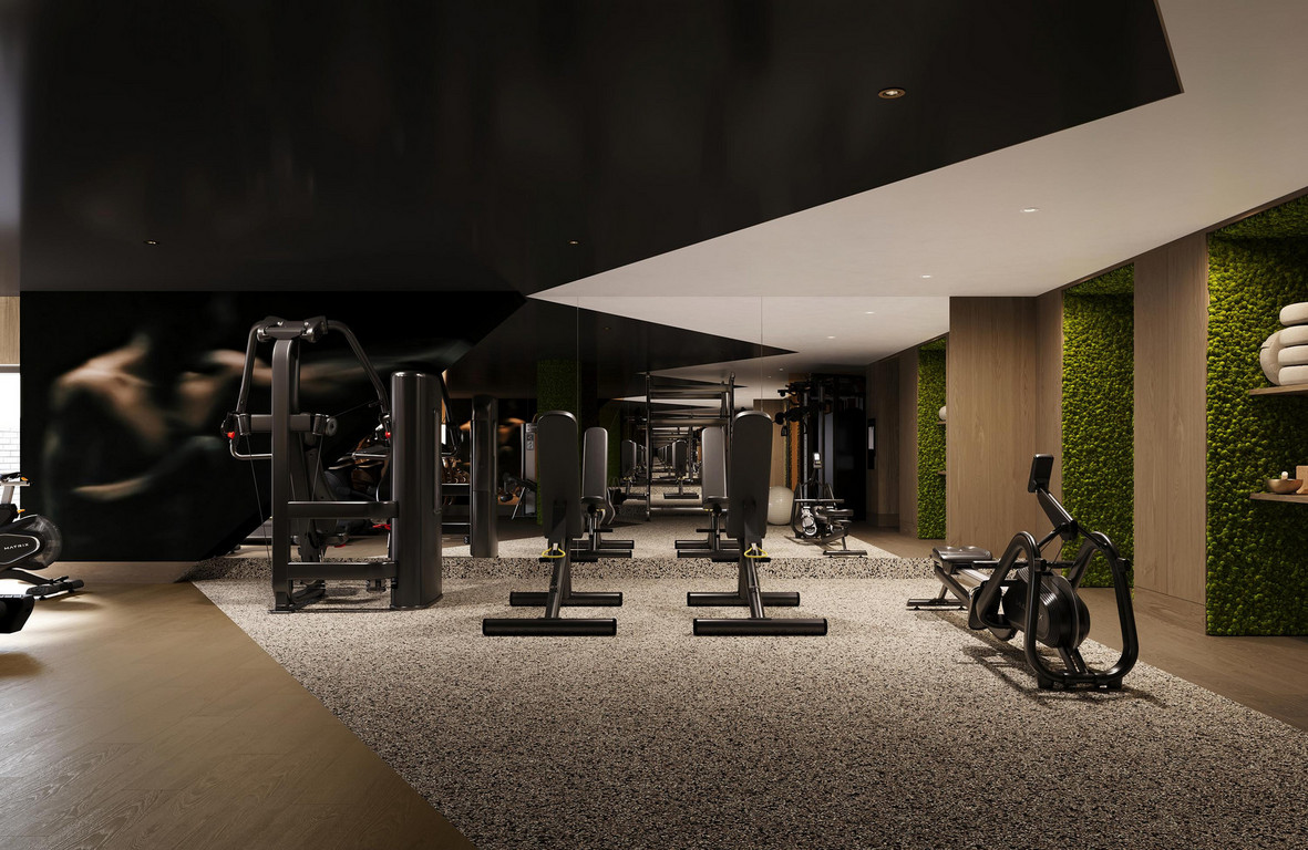 Salle de sport avec équipements haut de gamme