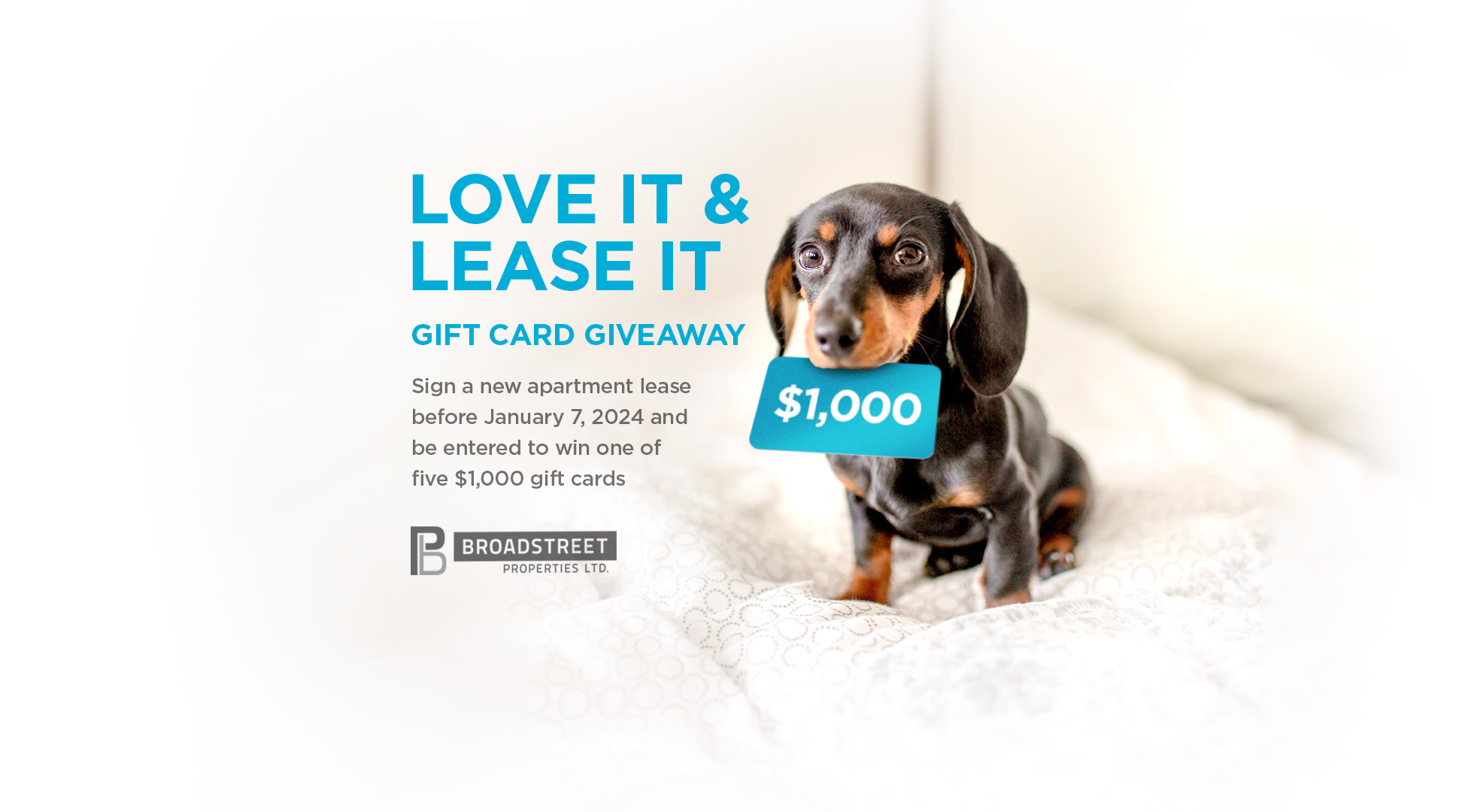 Welcome yourself home for the holidays with the chance to win one of five $1,000 gift cards!