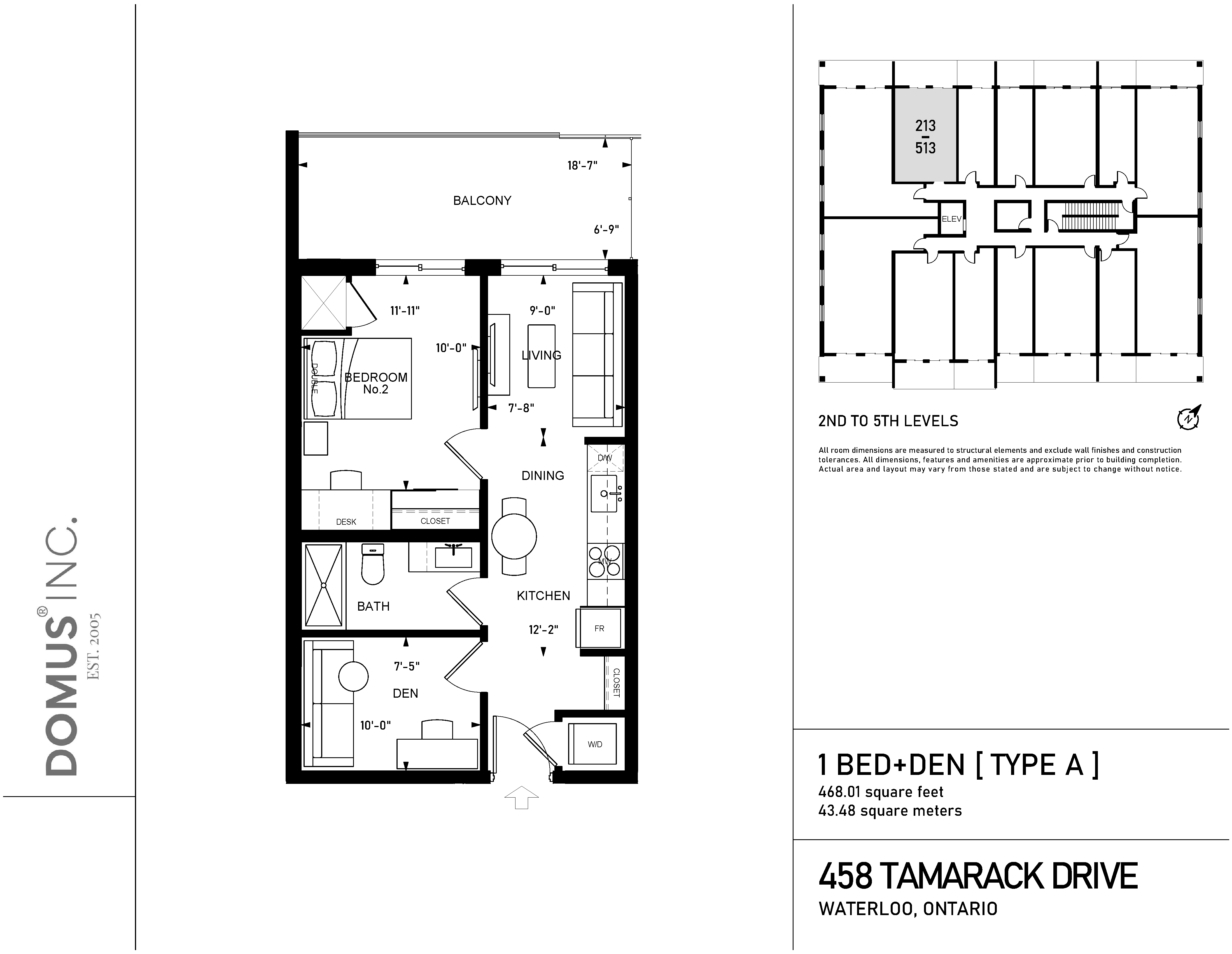 1 Bed + Den A