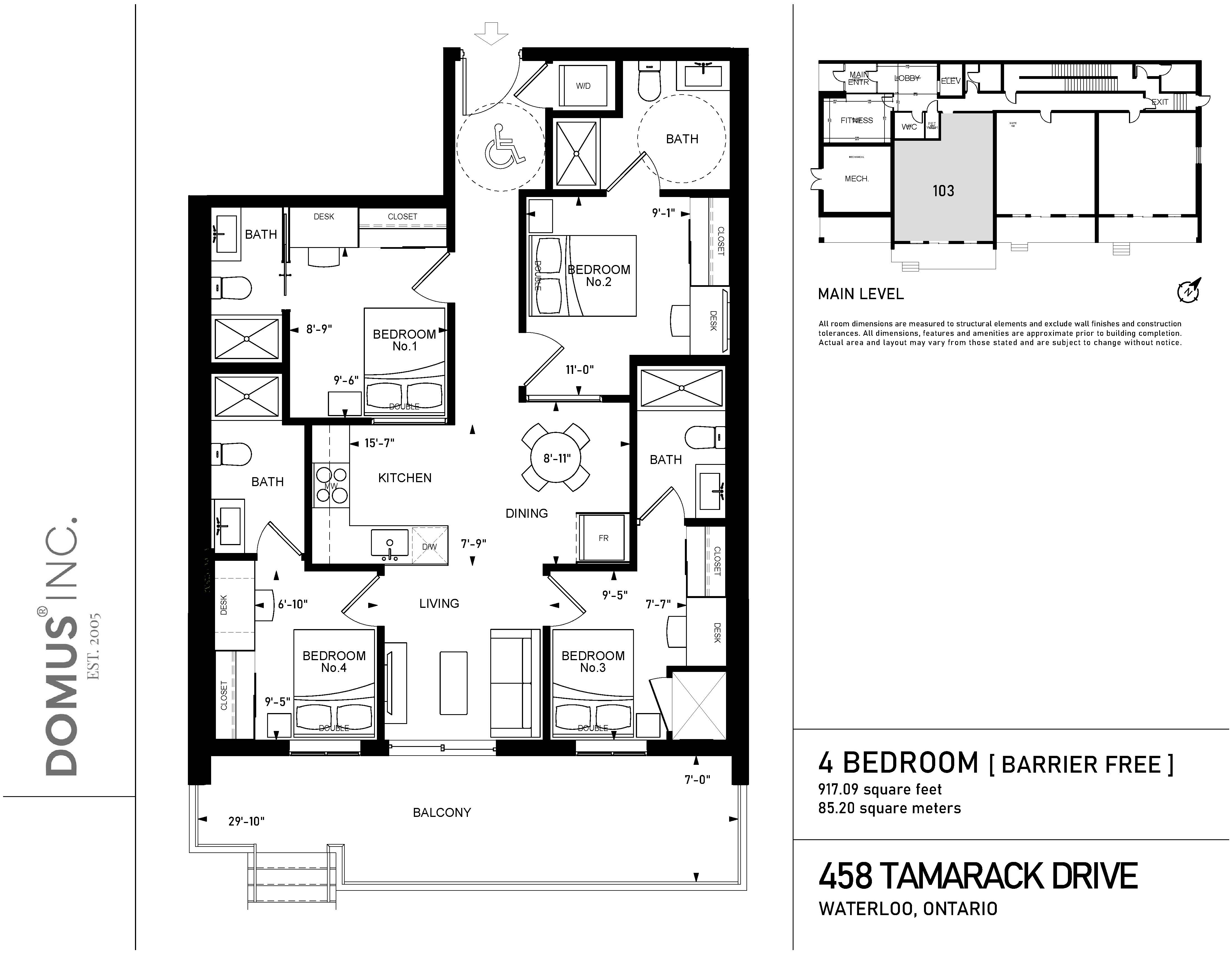 4 Bed 4 Bath Barrier Free