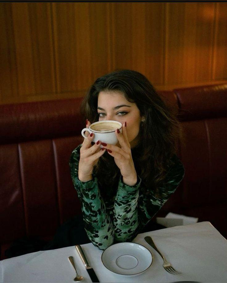 Woman drinking coffee
