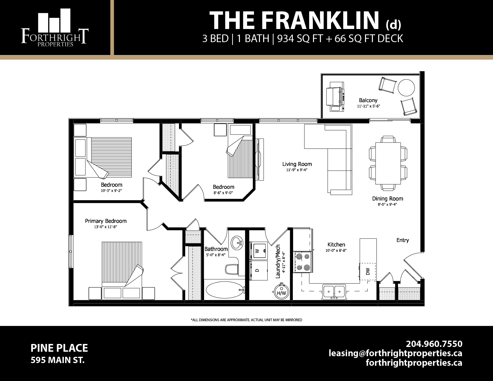 3 Bed Apartments for Rent in Oakbank Forthright Properties