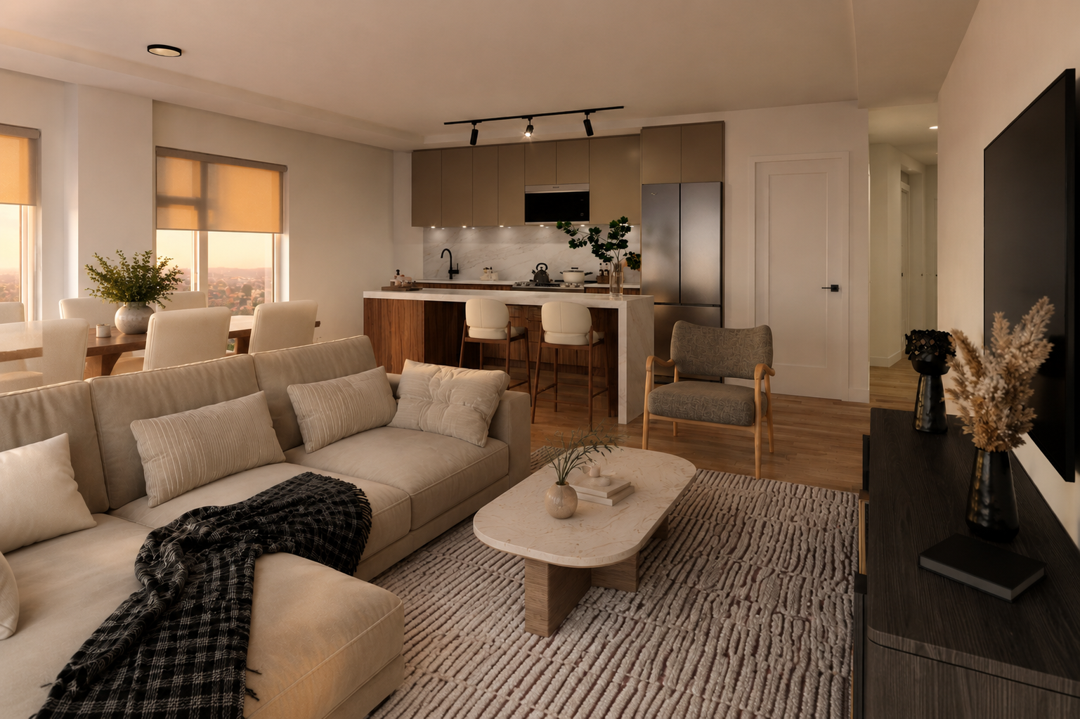 2- to 4- Bedroom Townhomes
