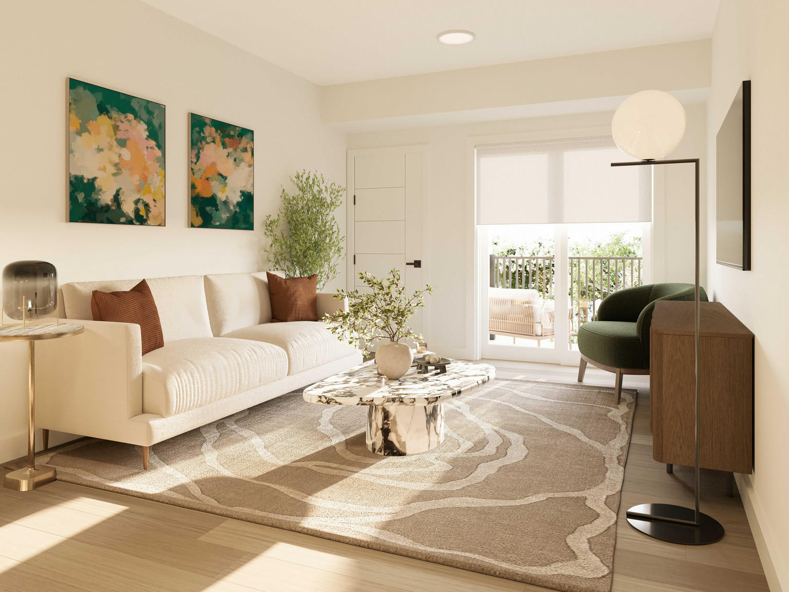 Modern living room at Crossings II