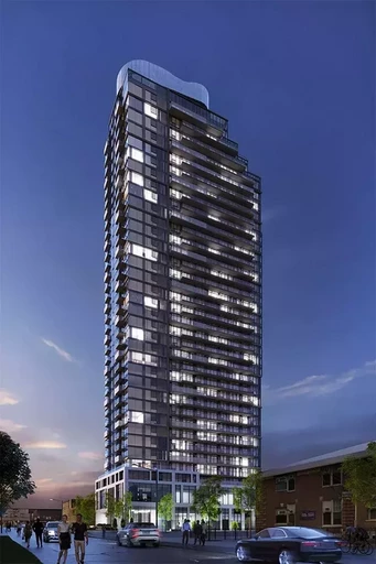 Luxury rental apartment building exterior at 18 Erskine Ave by KG Group near Yonge and Eglinton in Midtown Toronto