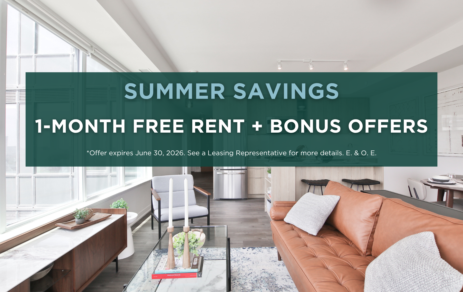 Summer Savings: 1-Month FREE Rent + Bonus Offers
