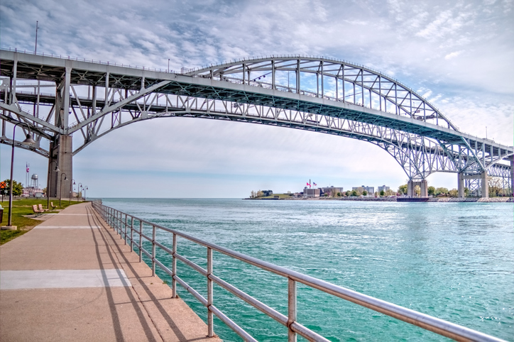 Blue Water Bridge in Sarnia Ontario