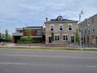 Guelph apartment building entrance at 26 Gordon Street including building-front street access.