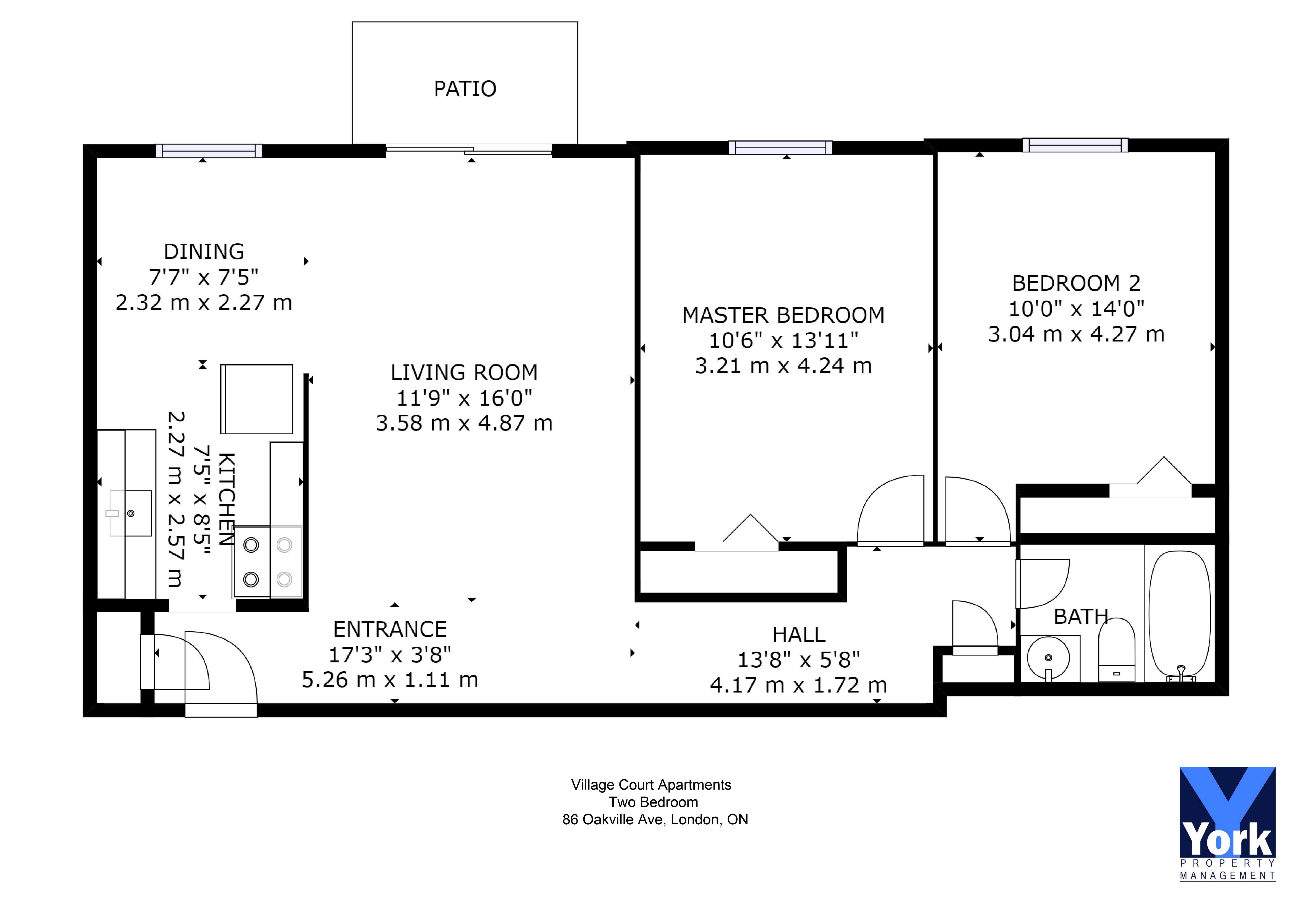 Village Court Apartment in London York Property Management