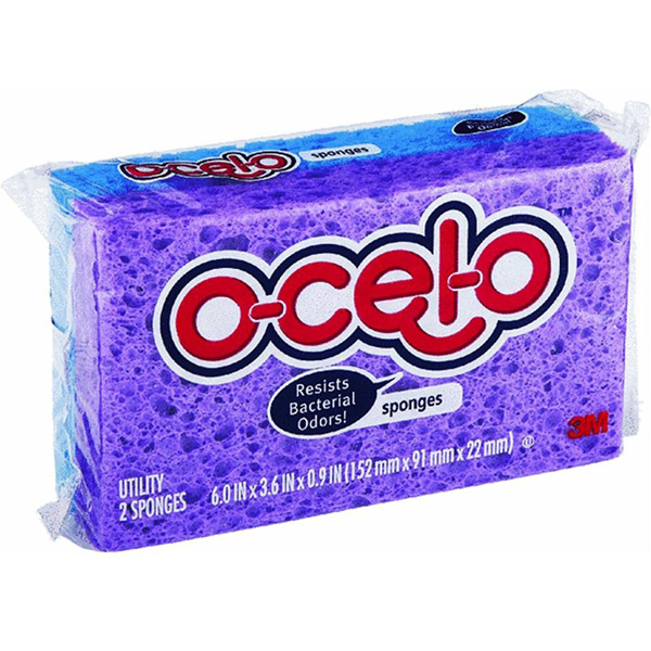 OCELO StayFresh Utility Sponge Highly Absorbent and Durable 2 Sponges
