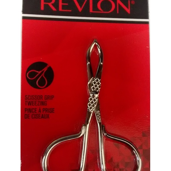 REVLON Perfectweeze Tweezer Slant Tip Comfortable ScissorStyle Handle