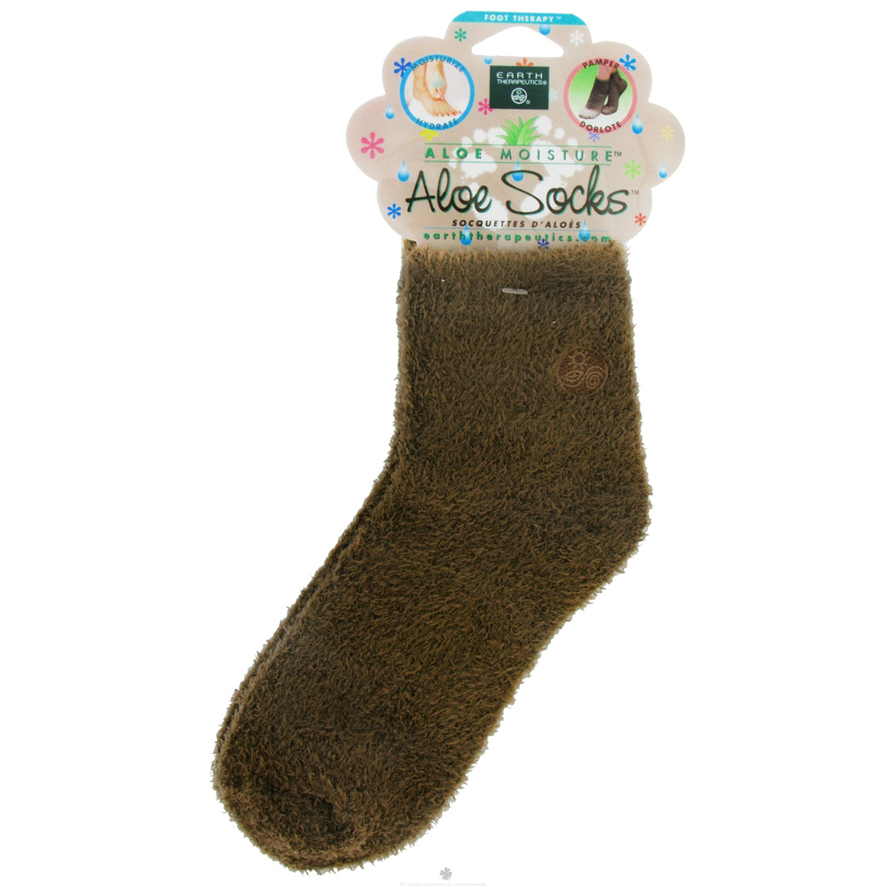 Earth Therapeutics Moisturizing Aloe Socks Brown 73377917950 eBay
