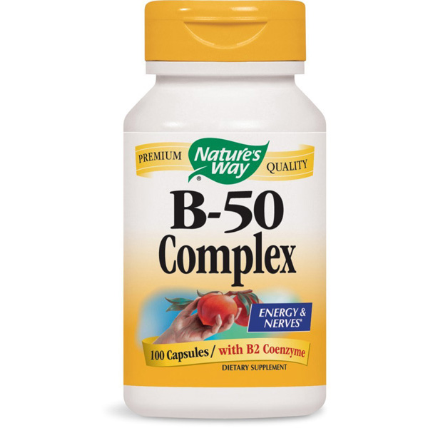 Nature's Way Vitamin B50 Complex Energy and Nerves Supplement 60