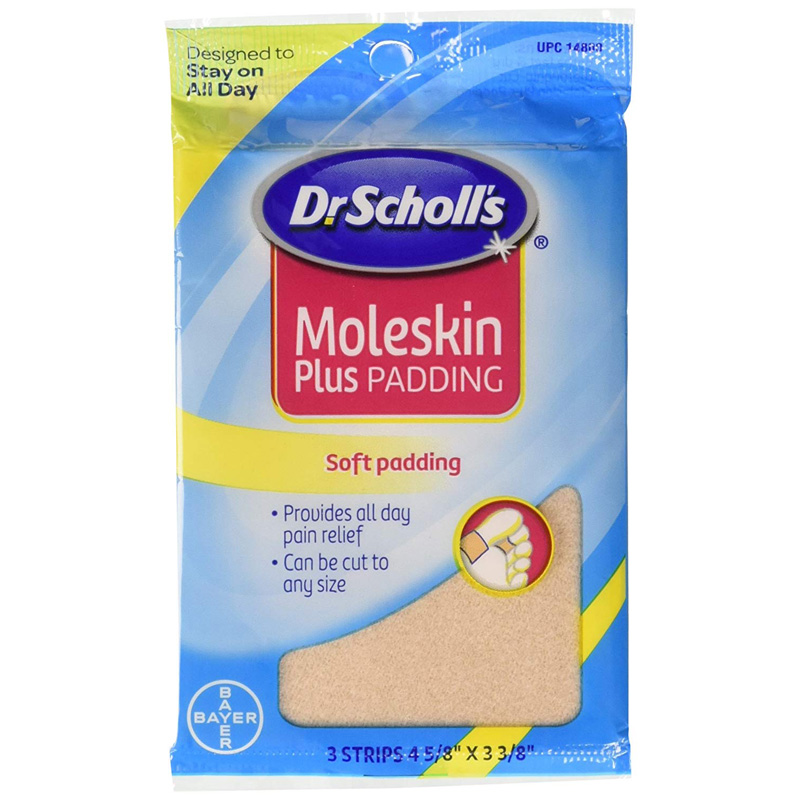 DR. SCHOLL'S Moleskin Plus Padding Strips 45/8 inch x 33/8 inch