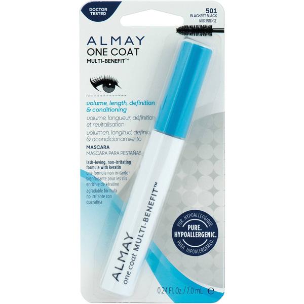 ALMAY One Coat MultiBenefit Waterproof Mascara Blackest Black 0.24