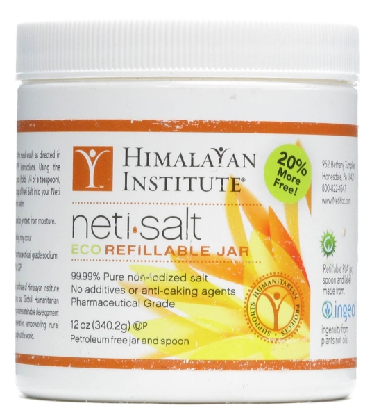HIMALAYAN INSTITUTE Neti Salt Eco Neti NonIodized Salt Jar 12 oz