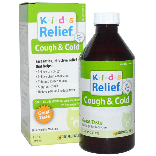 HOMEO Kids Relief Cough & Cold Syrup 8.5 fl. oz. (250 ml