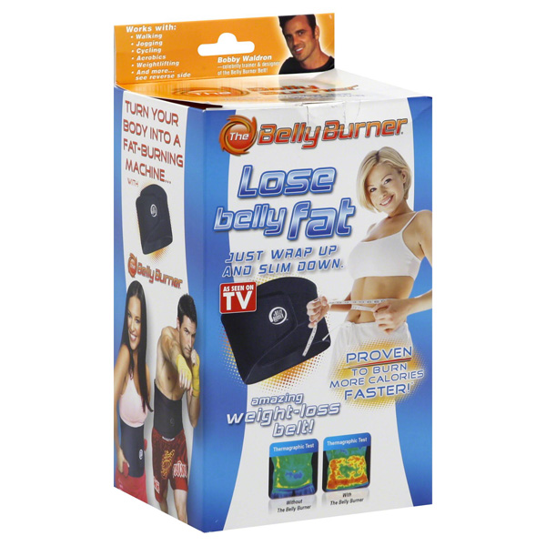 BELLY BURNER WeightLoss Belt, One Size Fits All Black 49" L x 8.5
