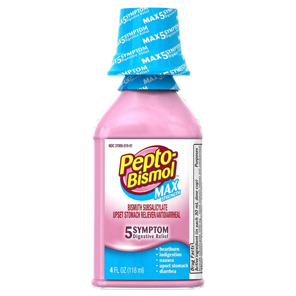 PEPTO BISMOL Upset Stomach Reliever/Antidiarrheal Max Strength 4 fl
