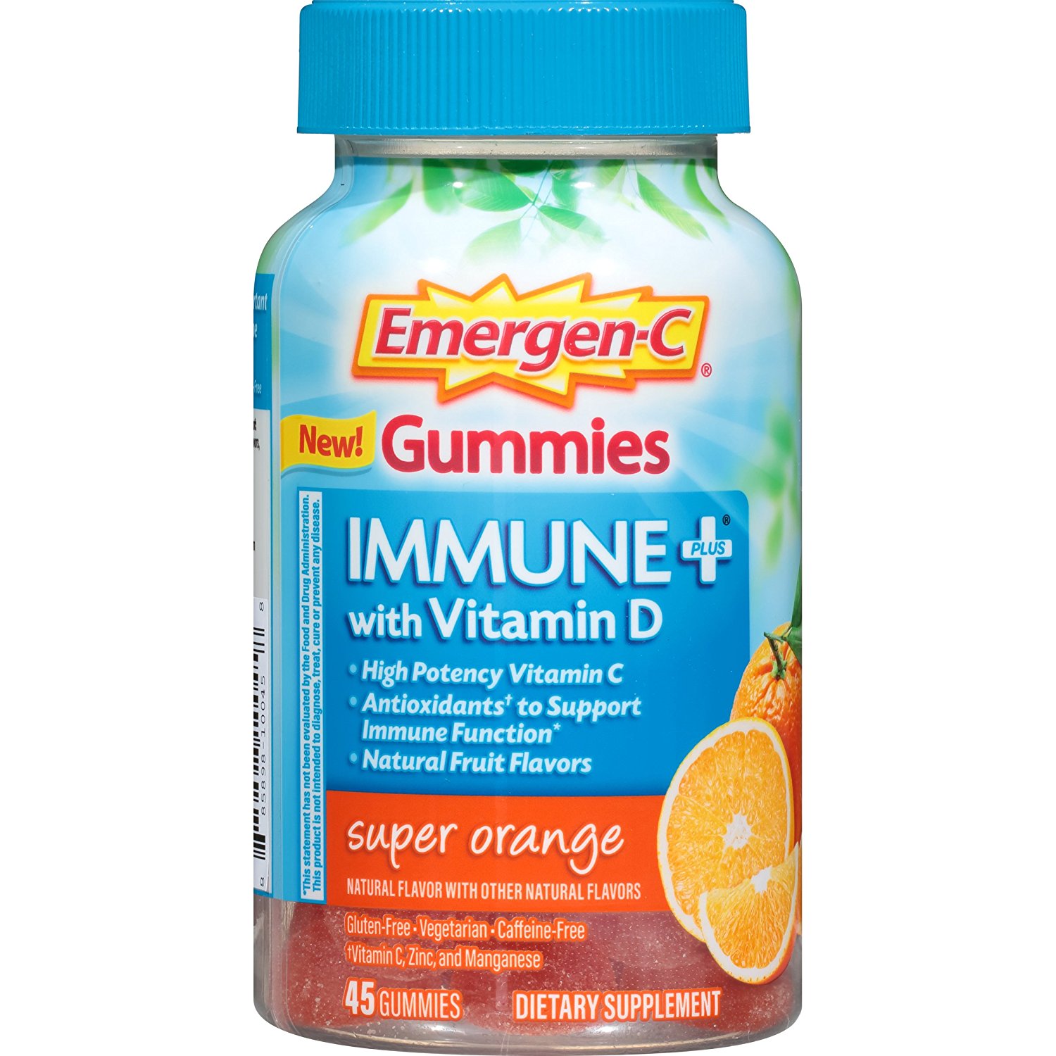 EMERGENC Gummies with 500 mg Vitamin C Super Orange Flavor 45