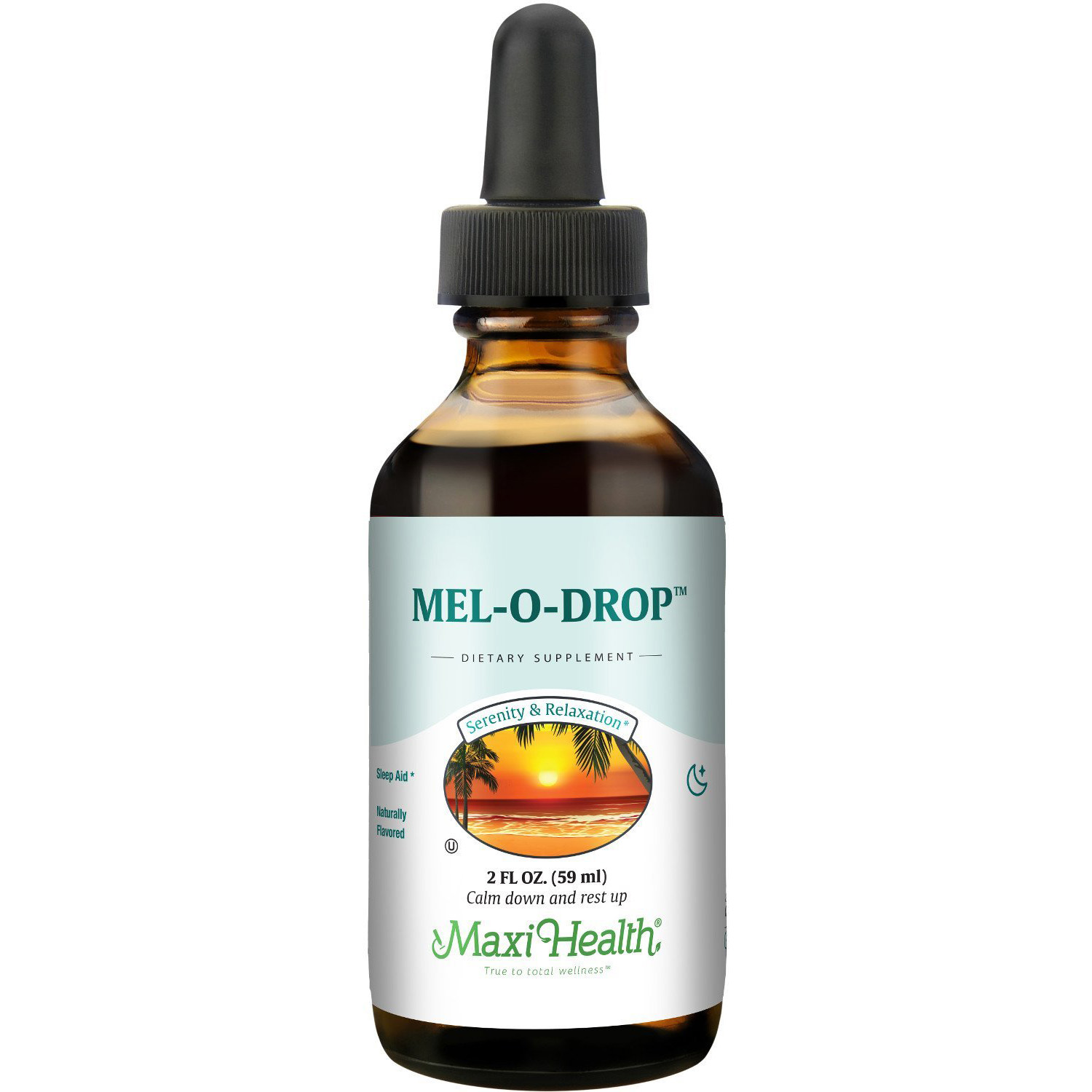 MAXI HEALTH MelODrop Melatonin, Sleep Aid, Vanilla Flavor 2 fl oz