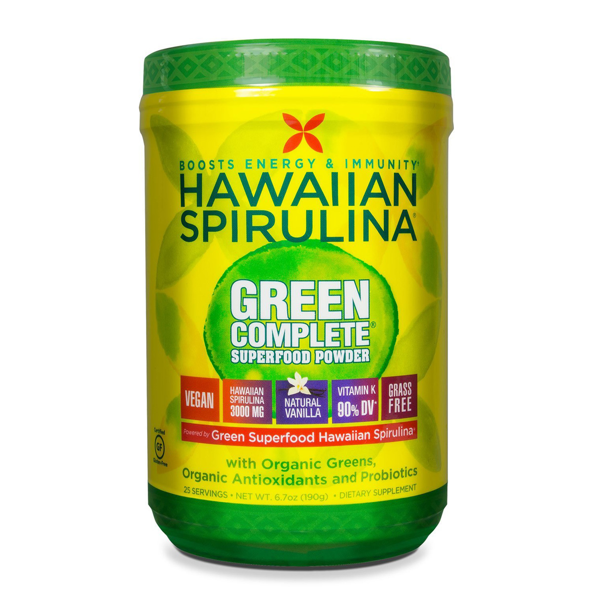 NUTREX HAWAII Pure Hawaiian Spirulina Green Complete Superfood Powder