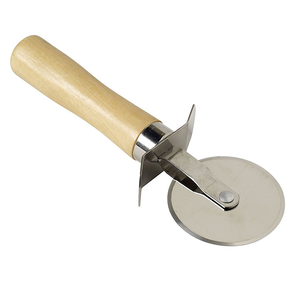 GOOD COOK Wood Handle Stainless Steel Pizza Cutter 9" Long eBay