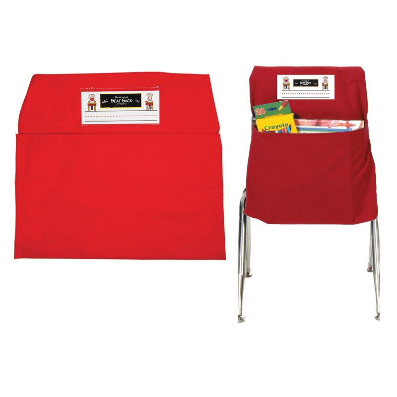 Red Seat Sack, Medium Size 15 Inch Chair Storage Pocket SSK00115RD