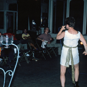 Gorgeous Fever, 1996, Cleveland, Cleveland Performance Art Festival, multimedia performance, photo slide 04