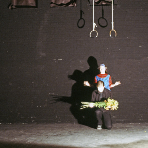 Because It's Round?, 1986, Chicago, MoMing Dance and Arts Center, multimedia performance, photo slide 01