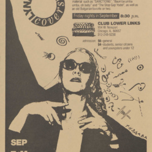 Lynn Book Covers, 1991, Chicago, Club Lower Links, club performance, flyer